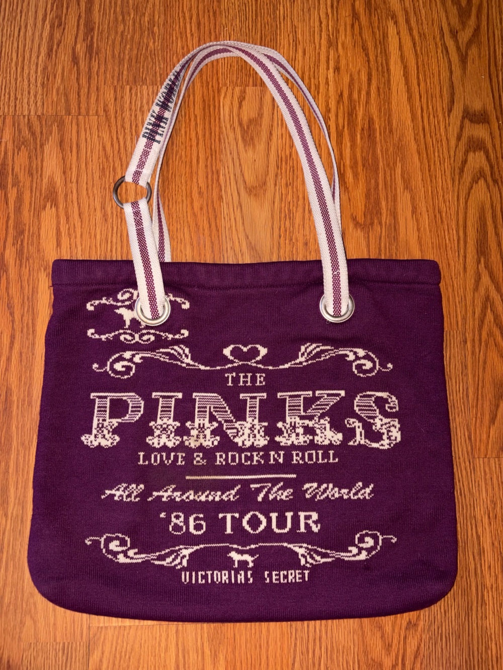 Y2K 2006 PINK Victorias Secret Printed Canvas Tote Bag